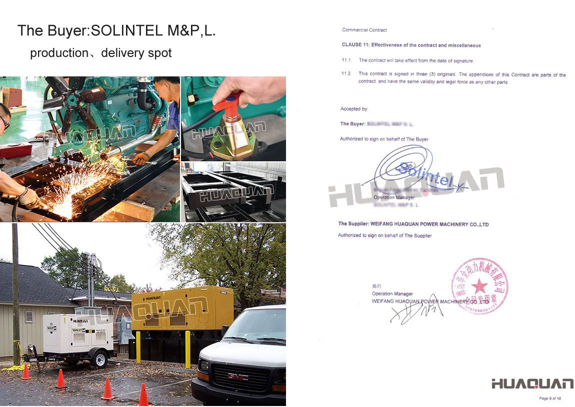 巴拿馬客戶購買了250kw濰柴靜音發(fā)電機(jī)組