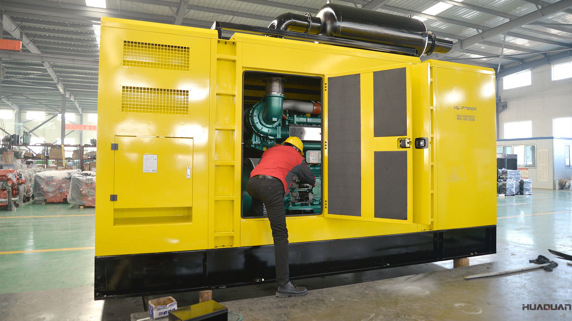 2018年4月12日華全動力600kw靜音箱發(fā)電機(jī)組發(fā)往巴西