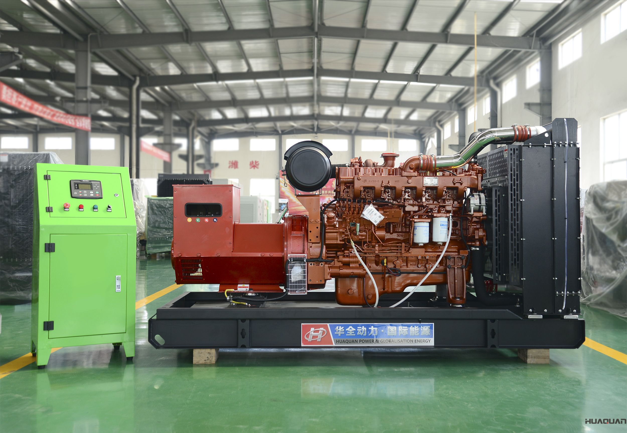 2018年4月20日華全動力200kw標(biāo)配柴油發(fā)電機(jī)組發(fā)往北京