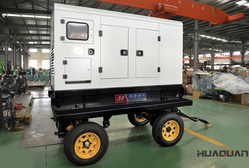 一臺(tái)75kw含棚移動(dòng)拖車(chē)發(fā)電機(jī)組在5月31日順利發(fā)往湖北省武漢市